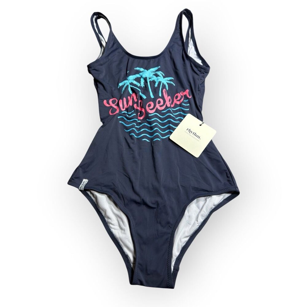 Rhythm "Sunseeker" Palm Tree One-Piece Swimsuit Size Small Summer Swim BNWT